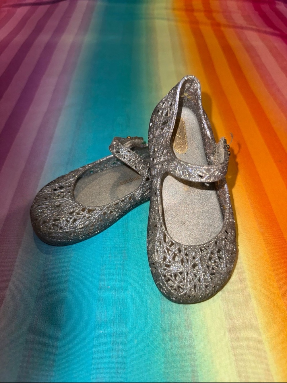 Mini Melissa Silver Campana Shoes